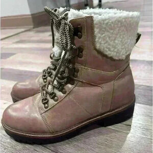 Vintage 93 brown leather combat boots